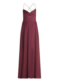 Abendkleid Vera Mont "Abendkleid mit Wasserfallausschnitt", Damen, Gr. 44, EURO, rot (sweet bloom), Obermaterial: 97% Polyester PES. 3% Elasthan EL., Kleider Abendkleid