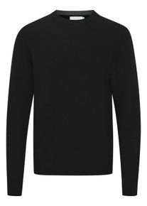 Strickfleece-Pullover Casual Friday "Strickpullover CFKarl", Herren, Gr. XL, schwarz (anthrazit schwarz), Obermaterial: 80% Wolle WO. 20% Polyamid PA., Pullover Strickfleece-Pullover