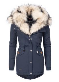 Wintermantel Navahoo "Wintermantel Sweety", Damen, Gr. S, blau (navy), Obermaterial: 60% Polyester PES. 40% Baumwolle CO. Obermaterial: Futter: 100% Polyester PES. 100% Polyester PES., M&auml;ntel Wintermantel