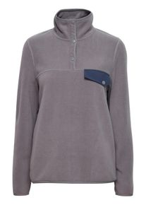 Fleecejacke oxmo "Fleecejacke OXNyfine", Damen, Gr. XS, grau (pewter), Obermaterial: 100% Polyester PES., Jacken Fleecejacke
