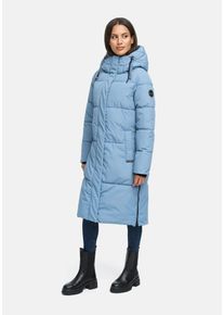 Winterjacke Marikoo "Marikoo Michikoo Damen Winterjacke gesteppt N082", Damen, Gr. L, blau (powderblau), Obermaterial: 100% Polyester PES., Jacken Winterjacke
