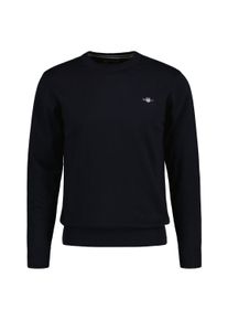 Sweater Gant "Strickpullover CLASSIC COTTON C-NECK", Herren, Gr. M, blau, Obermaterial: 100% Baumwolle CO., Sweatshirts Sweater
