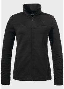 Sch&ouml;ffel Fleecejacke SCH&Ouml;FFEL "Ski Fleece Jk Style Pine WMS", Damen, Gr. 40, schwarz (9990, schwarz), Oberstoff: 100% Polyester, regular fit, hoch geschlossener Ausschnitt, Jacken Fleecejacke