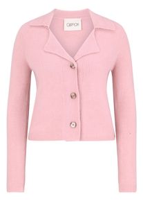 Cardigan Cartoon "Strick-Cardigan mit Reverskragen", Damen, Gr. 46, pink (zephyr), Obermaterial: 60% Polyacryl PAN. 30% Polyamid PA. 8% Wolle mw. 2% Elasthan EL., Strickjacken Cardigan