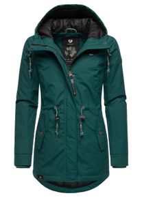 Wintermantel Ragwear "Winterjacke Monadis Black Label", Damen, Gr. M, gr&uuml;n (forest gr&uuml;n24), Obermaterial: 65% Polyester PES. 35% Baumwolle CO. Obermaterial: Futter: 100% Polyester PES. 100% Polyester PES., M&auml;ntel Wintermantel