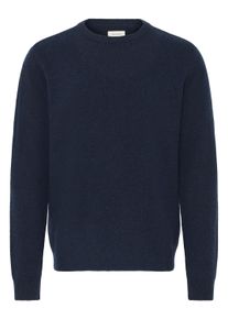 Strickfleece-Pullover Blend "Strickpullover BHBRANKO", Herren, Gr. XL, blau (salute melange), Obermaterial: 60% Wolle mw. 40% Nylon NY., Pullover Strickfleece-Pullover