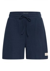 Shorts oxmo "Shorts OXPims", Damen, Gr. L, N-Gr, blau (total eclipse), Obermaterial: 57% Baumwolle CO. 43% Polyester PES., Hosen Shorts