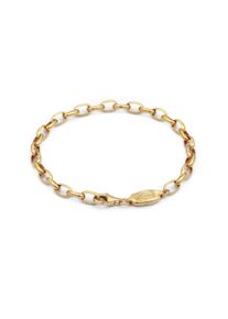 Armkette HAZE & GLORY "Armband Ankerkette Palme Basic 925 Silber" Gr. 19, gold, Armb&auml;nder, Herren, 19, Silber 925 (Sterlingsilber), Armkette