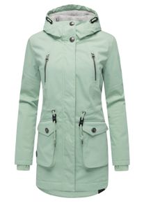 Kurzmantel Ragwear "Kurzmantel Ellsa YOUMODO", Damen, Gr. 4XL, gr&uuml;n (mint), Obermaterial: 100% Polyester PES. Obermaterial: Futter: 100% Polyester PES. 100% Polyester PES., M&auml;ntel Kurzmantel