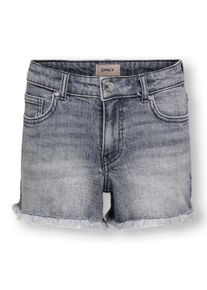 Jeansshorts KIDS Only "KOGROBYN EX VINT DNM SHORTS AZG529 NOOS", Jungen, Gr. 122, N-Gr, medium grau denim, Denim/Jeans, Obermaterial: 99% Baumwolle, 1% Elasthan, unifarben, regular fit ca. Mitte Oberschenkel, Jeans Jeansshorts