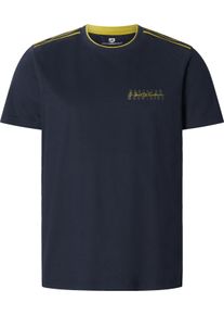 Rundhalsshirt Jan Vanderstorm "T-Shirt DOMAR", Damen, Gr. XL, blau (dunkelblau), Obermaterial: 100% Baumwolle CO., Shirts Rundhalsshirt