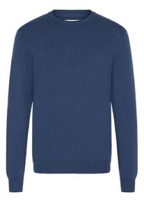 Strickfleece-Pullover Blend "Strickpullover BHDAN", Herren, Gr. L, blau (marineblaus), Obermaterial: 70% Viskose CV. 30% Nylon NY., Pullover Strickfleece-Pullover