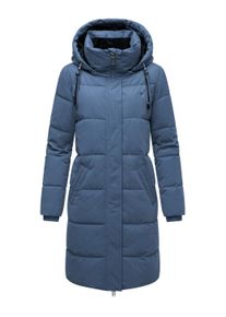 Wintermantel Navahoo "Wintermantel Wintertanz 14", Damen, Gr. S, blau (dusty blau), Obermaterial: 45% Polyester PES. 45% Baumwolle CO. 10% Nylon NY. Obermaterial: Futter: 100% Polyester PES. 100% Polyester PES., M&auml;ntel Wintermantel