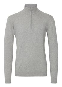 Troyer INDICODE "Troyer IDBaddon", Herren, Gr. XXL, grau (grau mix), Obermaterial: 80% Baumwolle CO. 20% Polyamid PA., unifarben, normal, ohne Ausschnitt, Pullover Troyer