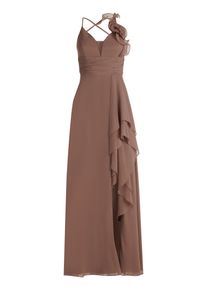 Chiffonkleid Vera Mont "Chiffonkleid mit Volant", Damen, Gr. 44, EURO, rot (soft rouge), Obermaterial: 100% Polyester Pol. recyc.., Kleider Chiffonkleid