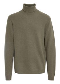 Rollkragenpullover Casual Friday "Strickrollkragenpull CFKarl", Herren, Gr. L, gr&uuml;n (olivine melange), Obermaterial: 80% Wolle WO. 20% Polyamid PA., Pullover Rollkragenpullover