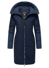 Wintermantel Ragwear "Wintermantel Jumana", Damen, Gr. L, blau (navy), Obermaterial: 100% Polyester PES. Obermaterial: Futter: 100% Polyester PES. 100% Polyester PES., M&auml;ntel Wintermantel
