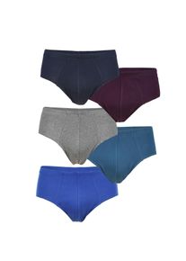 Slip Jan Vanderstorm "5er Pack Sportslip ERBLIN", Herren, Gr. L, blau (bunt), Obermaterial: 100% Baumwolle CO., Unterhosen Slip
