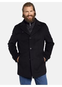 Langjacke Jan Vanderstorm "Jacke TJORVE", Damen, Gr. 60, schwarz, Obermaterial: 50% Wolle mw. 40% Polyester COOLMAX PES(Coolmax). 10% sonstige Fasern AF., Jacken Langjacke