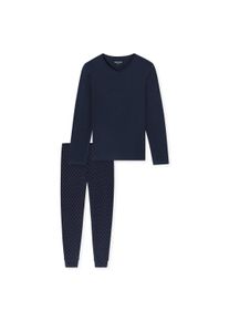 Schlafanzug Schiesser "Pyjama Casual Essentials", Herren, Gr. M, blau (dunkelblau (burgund)), Obermaterial: 100% Baumwolle CO., Homewear-Sets Schlafanzug
