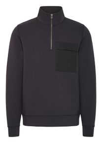 Troyer Casual Friday "Longsweatshirt CFRO", Damen, Gr. L, schwarz (schwarz beauty), Obermaterial: 80% Viskose CV. 13% Polyester PES. 7% Elasthan EL., Pullover Troyer