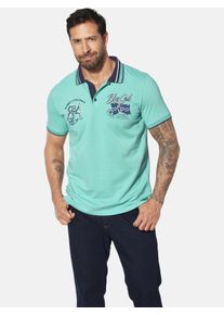 Poloshirt Jan Vanderstorm "Poloshirt OLFGIR", Herren, Gr. L, blau (t&uuml;rkis), Obermaterial: 100% Baumwolle CO., Shirts Poloshirt