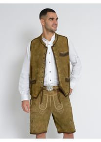 Trachtenweste JCC "Trachtenweste 31023206", Herren, Gr. 48, wei&szlig; (sand), Obermaterial: 50% Ziegenveloursleder GOVL. 50% Baumwolle CO. Futter: 100% Baumwolle CO., Westen Trachtenweste