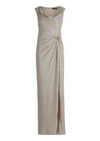 Abendkleid Vera Mont "Abendkleid im Glitzer-Look", Damen, Gr. 38, EURO, wei&szlig; (cream, silber), Obermaterial: 100% Polyester PES., Kleider Abendkleid