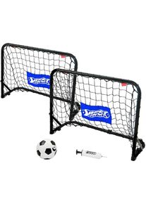 Fu&szlig;balltor BEST Sporting "Mini Goaly", schwarz, Sport-Tore, Kinder, B/H/L: 24cm x 45cm x 60cm, 2 Stk. Kunstfaser Stahl, Kunstfaser, Stahl, Fu&szlig;balltor, BxLxH: 24x60x45 cm, B:24cm H:45cm L:60cm