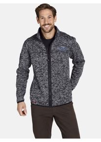 Sweatjacke Jan Vanderstorm "Strickfleecejacke KOLMUND", Herren, Gr. XL, schwarz, Obermaterial: 100% Polyester COOLMAX PES(Coolmax)., Sweatjacken Sweatjacke