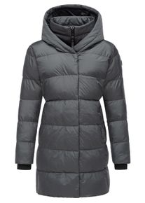 Kurzmantel Ragwear "Steppmantel Niara", Damen, Gr. S, grau (dunkelgrau), Obermaterial: 100% Nylon NY. Obermaterial: Futter: 100% Polyester PES. 100% Polyester PES., M&auml;ntel Kurzmantel
