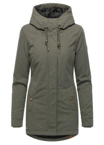 Winterjacke Ragwear "Winterjacke Monadena Parka YOUMODO", Damen, Gr. 4XL, gr&uuml;n (schwarz olive), Obermaterial: 68% Baumwolle CO. 32% Nylon NY. Obermaterial: Futter: 100% Polyester PES. 100% Polyester PES., Jacken Winterjacke