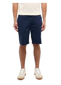 Shorts Mustang "Herren Style Portland Shorts", Damen, Gr. 38, 4136 blau, Web, 98% Baumwolle, 2% Elasthan, unifarben, slim fit, Hosen Shorts