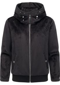 Fleecejacke Ragwear "Fleecejacke Cousy Short Bonded", Damen, Gr. S, schwarz, Obermaterial: 91% Polyester PES. 9% Elasthan EL., gerade, hoch geschlossener Ausschnitt, &Auml;rmel ohne &Auml;rmelschlitz elastischer Bund, Jacken Fleecejacke, &Uuml;bergangsjacke mit kuscheligem Teddyfell-Innenfutter