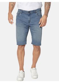 Bermudas Jan Vanderstorm "Jeansbermuda BROLLE", Herren, Gr. 62, N-Gr, blau (hellblau), Obermaterial: 99% Baumwolle CO. 1% Elasthan EL., Hosen Bermudas