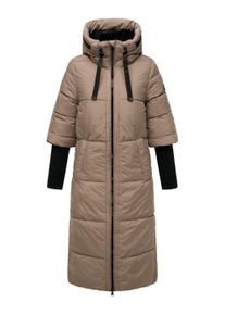 Steppmantel Navahoo "Steppmantel Ciao Miau XIV", Damen, Gr. 3XL, beige (taupe grau), Obermaterial: 100% Polyester PES. Obermaterial: Futter: 100% Polyester PES. 100% Polyester PES., M&auml;ntel Steppmantel