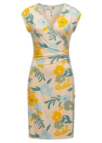 Etuikleid Ragwear "Sommerkleid Crupi Print", Damen, Gr. XXL, N-Gr, beige, Obermaterial: 95% Viskose CV. 5% Elasthan EL., Kleider Etuikleid