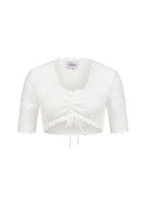 N&uuml;bler Dirndlbluse N&Uuml;BLER "Dirndlbluse kurzarm Nena", Damen, Gr. 40, beige (creme), Obermaterial: 85% Polyester PES. 15% Elasthan EL., Blusen Dirndlbluse