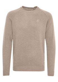 Strickfleece-Pullover INDICODE "Strickpullover IDTorin", Herren, Gr. XXL, beige (irish cream), Obermaterial: 46% Baumwolle CO recyc.. 34% Baumwolle CO. 20% Polyester PES., Pullover Strickfleece-Pullover