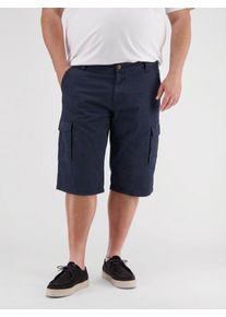 Cargobermudas Lerros "Lang-Bermuda mit Cargotaschen, grosse Gr&ouml;&szlig;en", Herren, Gr. 48, blau night, 100% Baumwolle, Hosen Cargobermudas