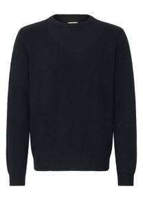 Strickfleece-Pullover Blend "Strickpullover BHBRANKO", Herren, Gr. M, schwarz (schwarz beauty), Obermaterial: 60% Wolle mw. 40% Nylon NY., Pullover Strickfleece-Pullover