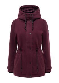 Kurzmantel Navahoo "Kurzmantel L&auml;chelstern 14", Damen, Gr. 3XL, rot (wine), Obermaterial: 100% Polyester PES. Obermaterial: Futter: 100% Polyester PES., M&auml;ntel Kurzmantel