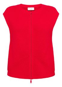 Strickjacke Betty Barclay "Grobstrickjacke ohne Arm", Herren, Gr. 38, rot (high risk rot), Obermaterial: 60% Baumwolle CO. 40% Polyacryl PAN., Strickjacken Strickjacke