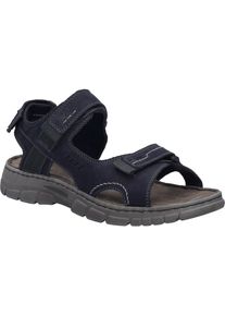 Sandale Josef Seibel "Brendan 08, indigo-kombi", Herren, Gr. 45, blau (indigo, kombi), Obermaterial: 100% Rindsleder Leather cow., Schuhe Sandale