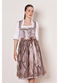 Kr&uuml;ger Dirndl KR&Uuml;GER "Dirndl Catharine (70cm)", Damen, Gr. 36, N-Gr, lila, Obermaterial: 100% Polyester PES., herzf&ouml;rmiger Ausschnitt, Kleider Dirndl