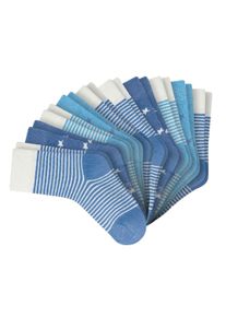 Kurzsocken Schiesser "Socken Legwear Kids 10P 10er Pack", Jungen, Gr. 31-34, blau (hellblau), Obermaterial: 75% Baumwolle CO. 24% Polyamid PA. 1% Elasthan EL., Socken Kurzsocken