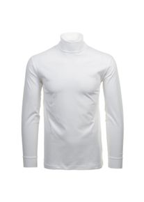 Sweatshirt Ragman "Longsleeve Langarm Basic Rollkragen Regular Fit", Herren, Gr. M, wei&szlig;, Obermaterial: 100% Baumwolle CO., Sweatshirts Sweatshirt