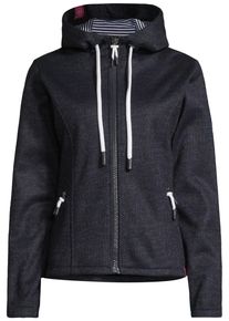 Fleecejacke SALZHAUT "Fleecejacke HARMKEA", Damen, Gr. XS, blau (navy), Obermaterial: 90% Polyacryl PAN. 10% Polyester PES., Jacken Fleecejacke