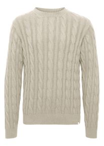 !Solid Strickfleece-Pullover SOLID "Strickpullover SDGibril", Herren, Gr. XXL, beige (oatmeal), Obermaterial: 100% Baumwolle CO., Pullover Strickfleece-Pullover