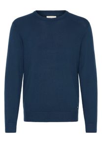 Strickfleece-Pullover Blend "Strickpullover BHWeba", Herren, Gr. XL, blau (marineblaus), Obermaterial: 78% Viskose CV. 22% Polyester PES., Pullover Strickfleece-Pullover
